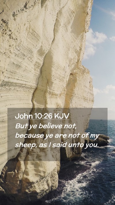 Picture 02 - John 10:26 KJV Mobile Phone Wallpaper - But ye believe not, because ye are not of my - Mobile Bible Verse Wallpaper
