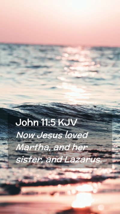 Picture 02 - John 11:5 KJV Mobile Phone Wallpaper - Now Jesus loved Martha, and her sister, and - Mobile Bible Verse Wallpaper