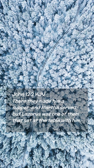 Picture 02 - John 12:2 KJV Mobile Phone Wallpaper - There they made him a supper; and Martha served: - Mobile Bible Verse Wallpaper
