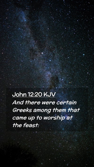 Picture 02 - John 12:20 KJV Mobile Phone Wallpaper - And there were certain Greeks among them that - Mobile Bible Verse Wallpaper