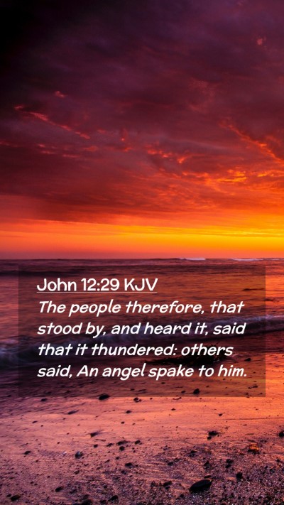 Picture 02 - John 12:29 KJV Mobile Phone Wallpaper - The people therefore, that stood by, and heard - Mobile Bible Verse Wallpaper