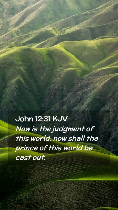 Picture 02 - John 12:31 KJV Mobile Phone Wallpaper - Now is the judgment of this world: now shall the - Mobile Bible Verse Wallpaper