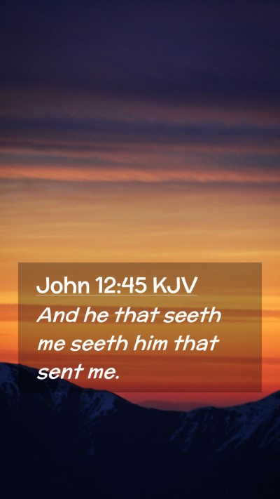 Picture 02 - John 12:45 KJV Mobile Phone Wallpaper - And he that seeth me seeth him that sent - Mobile Bible Verse Wallpaper