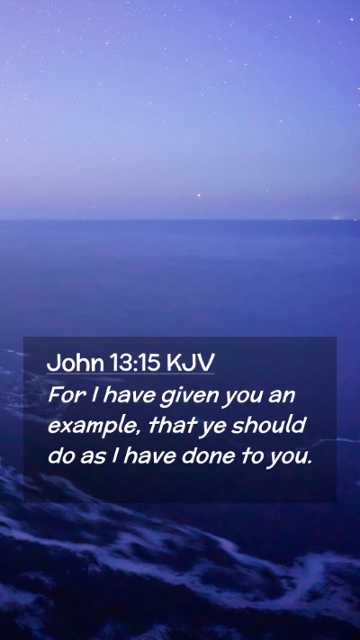 Picture 02 - John 13:15 KJV Mobile Phone Wallpaper - For I have given you an example, that ye should - Mobile Bible Verse Wallpaper