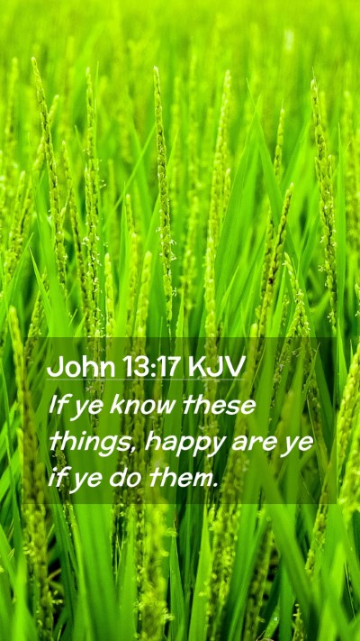 Picture 02 - John 13:17 KJV Mobile Phone Wallpaper - If ye know these things, happy are ye if ye do - Mobile Bible Verse Wallpaper