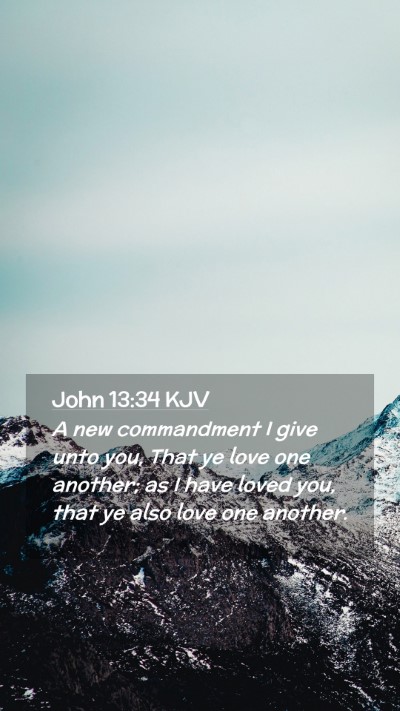 Picture 02 - John 13:34 KJV Mobile Phone Wallpaper - A new commandment I give unto you, That ye love - Mobile Bible Verse Wallpaper