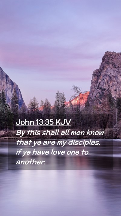 Picture 02 - John 13:35 KJV Mobile Phone Wallpaper - By this shall all men know that ye are my - Mobile Bible Verse Wallpaper