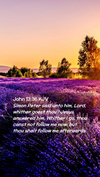 Picture 02 - John 13:36 KJV Mobile Phone Wallpaper - Simon Peter said unto him, Lord, whither goest - Mobile Bible Verse Wallpaper