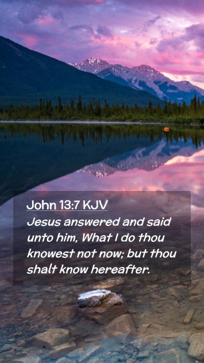 Picture 02 - John 13:7 KJV Mobile Phone Wallpaper - Jesus answered and said unto him, What I do thou - Mobile Bible Verse Wallpaper