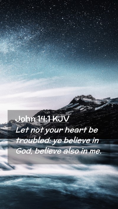 Picture 02 - John 14:1 KJV Mobile Phone Wallpaper - Let not your heart be troubled: ye believe in - Mobile Bible Verse Wallpaper