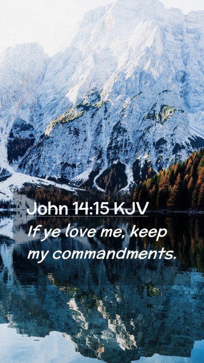 Picture 02 - John 14:15 KJV Mobile Phone Wallpaper - If ye love me, keep my - Mobile Bible Verse Wallpaper