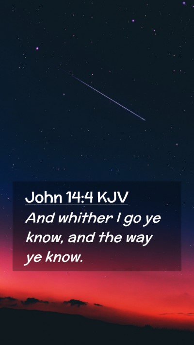 Picture 02 - John 14:4 KJV Mobile Phone Wallpaper - And whither I go ye know, and the way ye - Mobile Bible Verse Wallpaper