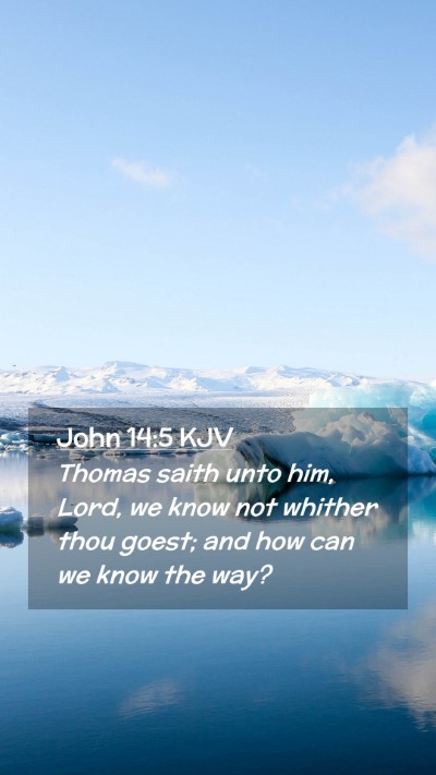 Picture 02 - John 14:5 KJV Mobile Phone Wallpaper - Thomas saith unto him, Lord, we know not whither - Mobile Bible Verse Wallpaper