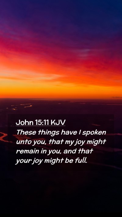 Picture 02 - John 15:11 KJV Mobile Phone Wallpaper - These things have I spoken unto you, that my joy - Mobile Bible Verse Wallpaper