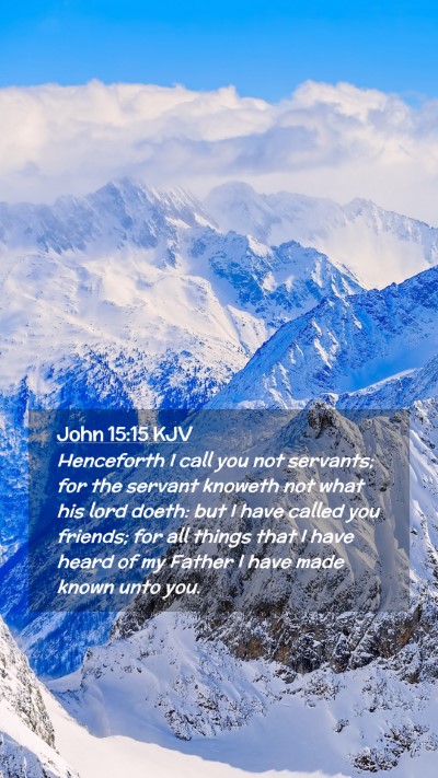 Picture 02 - John 15:15 KJV Mobile Phone Wallpaper - Henceforth I call you not servants; for the - Mobile Bible Verse Wallpaper