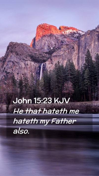 Picture 02 - John 15:23 KJV Mobile Phone Wallpaper - He that hateth me hateth my Father - Mobile Bible Verse Wallpaper