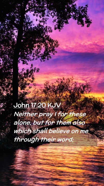 Picture 02 - John 17:20 KJV Mobile Phone Wallpaper - Neither pray I for these alone, but for them also - Mobile Bible Verse Wallpaper