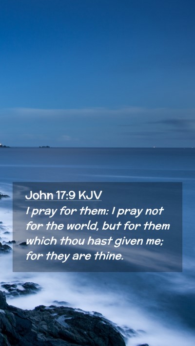 Picture 02 - John 17:9 KJV Mobile Phone Wallpaper - I pray for them: I pray not for the world, but - Mobile Bible Verse Wallpaper