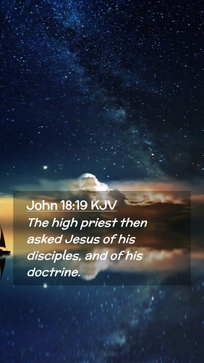 Picture 02 - John 18:19 KJV Mobile Phone Wallpaper - The high priest then asked Jesus of his - Mobile Bible Verse Wallpaper