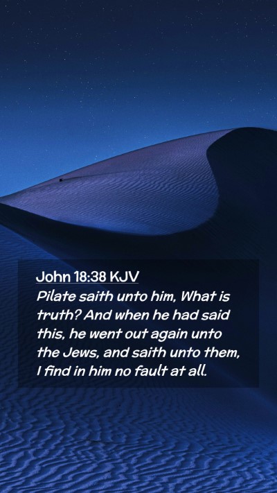 Picture 02 - John 18:38 KJV Mobile Phone Wallpaper - Pilate saith unto him, What is truth? And when he - Mobile Bible Verse Wallpaper