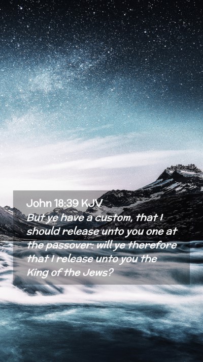 Picture 02 - John 18:39 KJV Mobile Phone Wallpaper - But ye have a custom, that I should release unto - Mobile Bible Verse Wallpaper