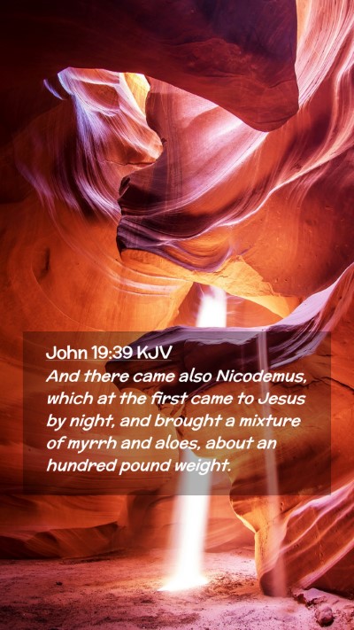 Picture 02 - John 19:39 KJV Mobile Phone Wallpaper - And there came also Nicodemus, which at the first - Mobile Bible Verse Wallpaper