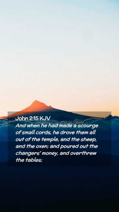 Picture 02 - John 2:15 KJV Mobile Phone Wallpaper - And when he had made a scourge of small cords, he - Mobile Bible Verse Wallpaper