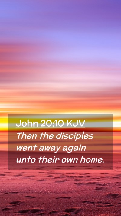 Picture 02 - John 20:10 KJV Mobile Phone Wallpaper - Then the disciples went away again unto their own - Mobile Bible Verse Wallpaper