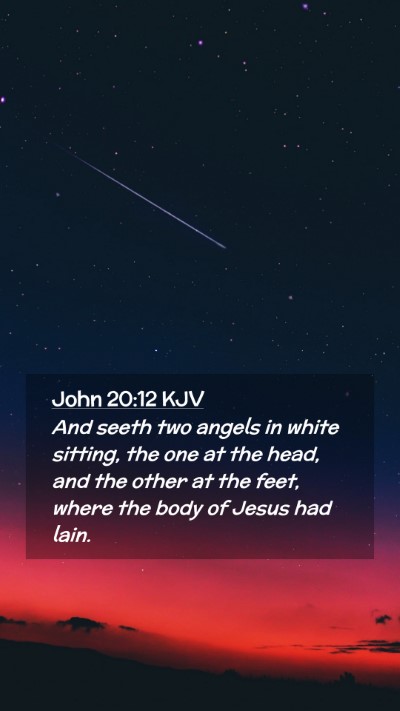 Picture 02 - John 20:12 KJV Mobile Phone Wallpaper - And seeth two angels in white sitting, the one at - Mobile Bible Verse Wallpaper
