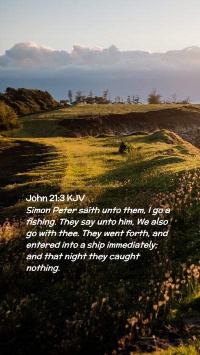 Picture 02 - John 21:3 KJV Mobile Phone Wallpaper - Simon Peter saith unto them, I go a fishing. They - Mobile Bible Verse Wallpaper