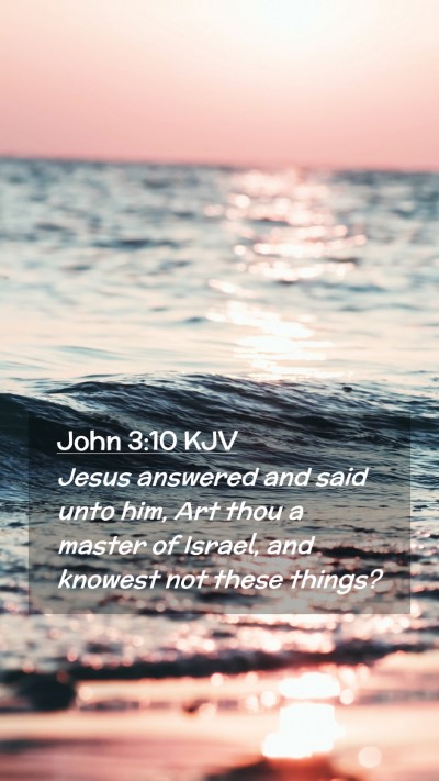Picture 02 - John 3:10 KJV Mobile Phone Wallpaper - Jesus answered and said unto him, Art thou a - Mobile Bible Verse Wallpaper