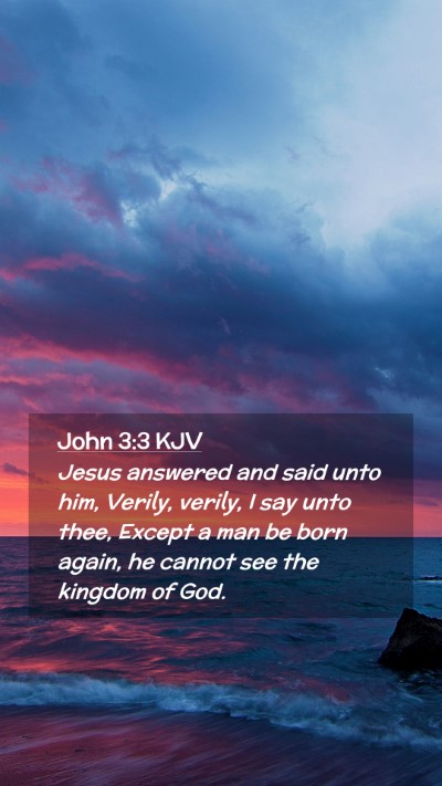 Picture 02 - John 3:3 KJV Mobile Phone Wallpaper - Jesus answered and said unto him, Verily, verily, - Mobile Bible Verse Wallpaper