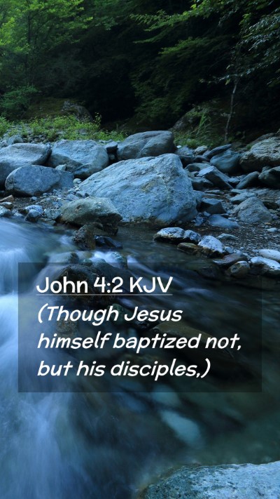 Picture 02 - John 4:2 KJV Mobile Phone Wallpaper - (Though Jesus himself baptized not, but his - Mobile Bible Verse Wallpaper