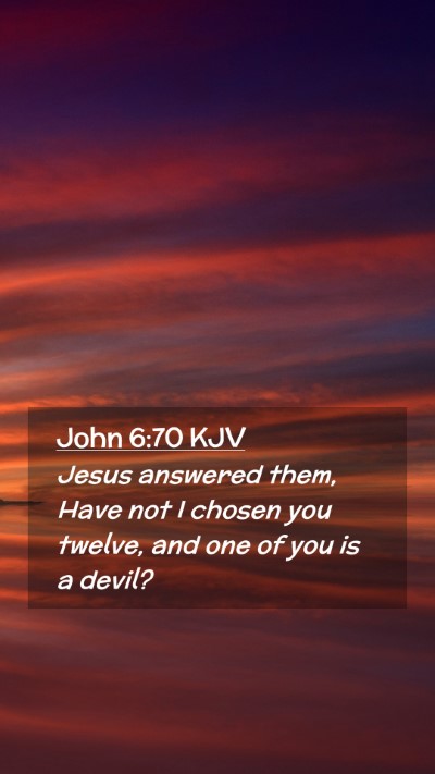 Picture 02 - John 6:70 KJV Mobile Phone Wallpaper - Jesus answered them, Have not I chosen you - Mobile Bible Verse Wallpaper