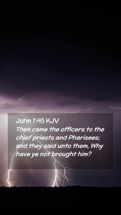 Picture 02 - John 7:45 KJV Mobile Phone Wallpaper - Then came the officers to the chief priests and - Mobile Bible Verse Wallpaper
