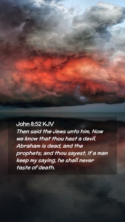 Picture 02 - John 8:52 KJV Mobile Phone Wallpaper - Then said the Jews unto him, Now we know that - Mobile Bible Verse Wallpaper