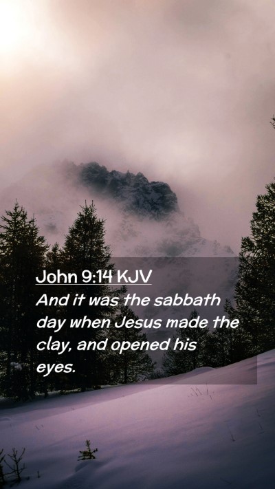 Picture 02 - John 9:14 KJV Mobile Phone Wallpaper - And it was the sabbath day when Jesus made the - Mobile Bible Verse Wallpaper