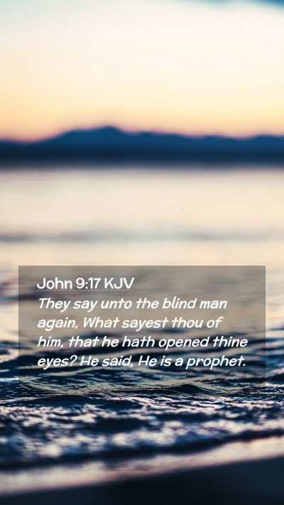 Picture 02 - John 9:17 KJV Mobile Phone Wallpaper - They say unto the blind man again, What sayest - Mobile Bible Verse Wallpaper