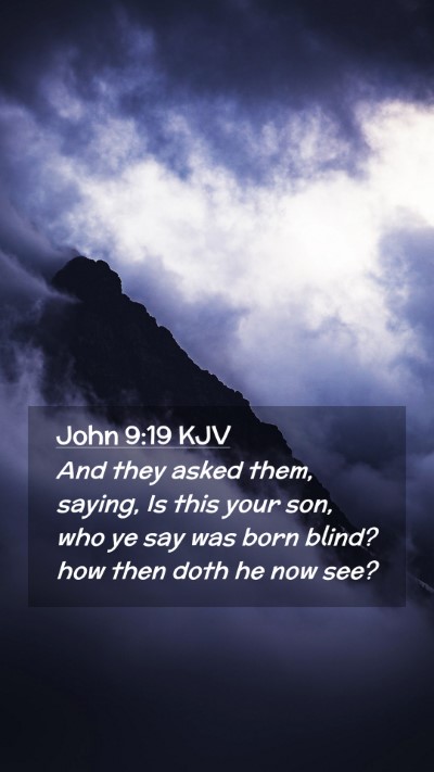 Picture 02 - John 9:19 KJV Mobile Phone Wallpaper - And they asked them, saying, Is this your son, - Mobile Bible Verse Wallpaper
