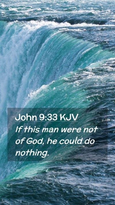 Picture 02 - John 9:33 KJV Mobile Phone Wallpaper - If this man were not of God, he could do - Mobile Bible Verse Wallpaper
