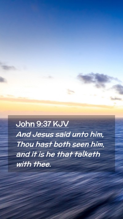 Picture 02 - John 9:37 KJV Mobile Phone Wallpaper - And Jesus said unto him, Thou hast both seen him, - Mobile Bible Verse Wallpaper