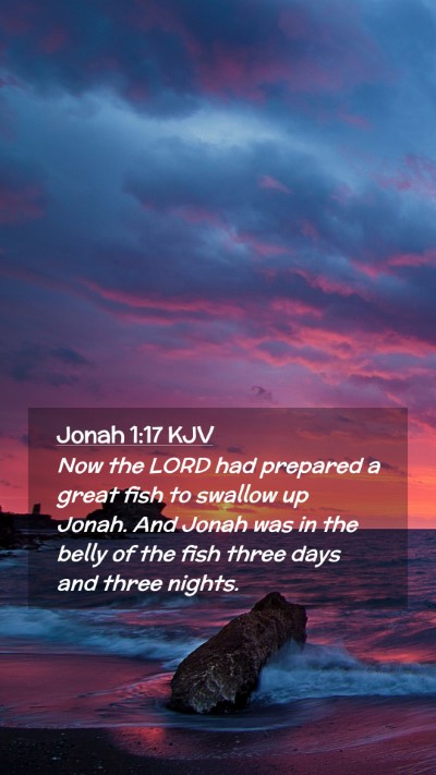Picture 02 - Jonah 1:17 KJV Mobile Phone Wallpaper - Now the LORD had prepared a great fish to swallow - Mobile Bible Verse Wallpaper