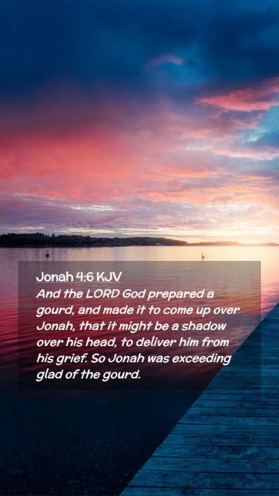 Picture 02 - Jonah 4:6 KJV Mobile Phone Wallpaper - And the LORD God prepared a gourd, and made it to - Mobile Bible Verse Wallpaper