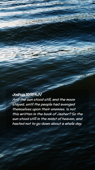 Picture 02 - Joshua 10:13 KJV Mobile Phone Wallpaper - And the sun stood still, and the moon stayed, - Mobile Bible Verse Wallpaper
