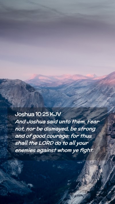 Picture 02 - Joshua 10:25 KJV Mobile Phone Wallpaper - And Joshua said unto them, Fear not, nor be - Mobile Bible Verse Wallpaper