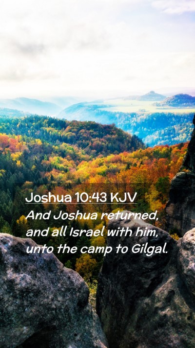 Picture 02 - Joshua 10:43 KJV Mobile Phone Wallpaper - And Joshua returned, and all Israel with him, - Mobile Bible Verse Wallpaper