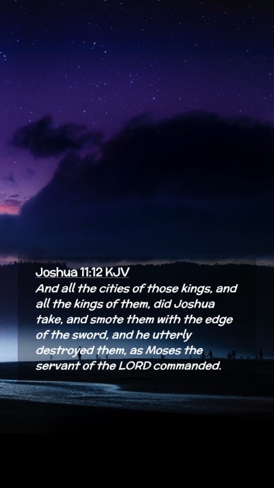 Picture 02 - Joshua 11:12 KJV Mobile Phone Wallpaper - And all the cities of those kings, and all the - Mobile Bible Verse Wallpaper
