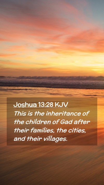 Picture 02 - Joshua 13:28 KJV Mobile Phone Wallpaper - This is the inheritance of the children of Gad - Mobile Bible Verse Wallpaper