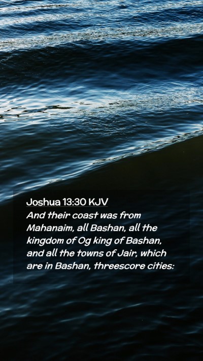 Picture 02 - Joshua 13:30 KJV Mobile Phone Wallpaper - And their coast was from Mahanaim, all Bashan, - Mobile Bible Verse Wallpaper