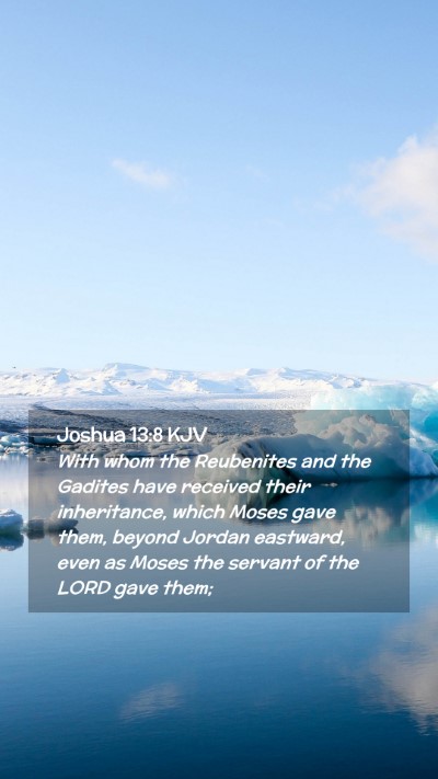 Picture 02 - Joshua 13:8 KJV Mobile Phone Wallpaper - With whom the Reubenites and the Gadites have - Mobile Bible Verse Wallpaper